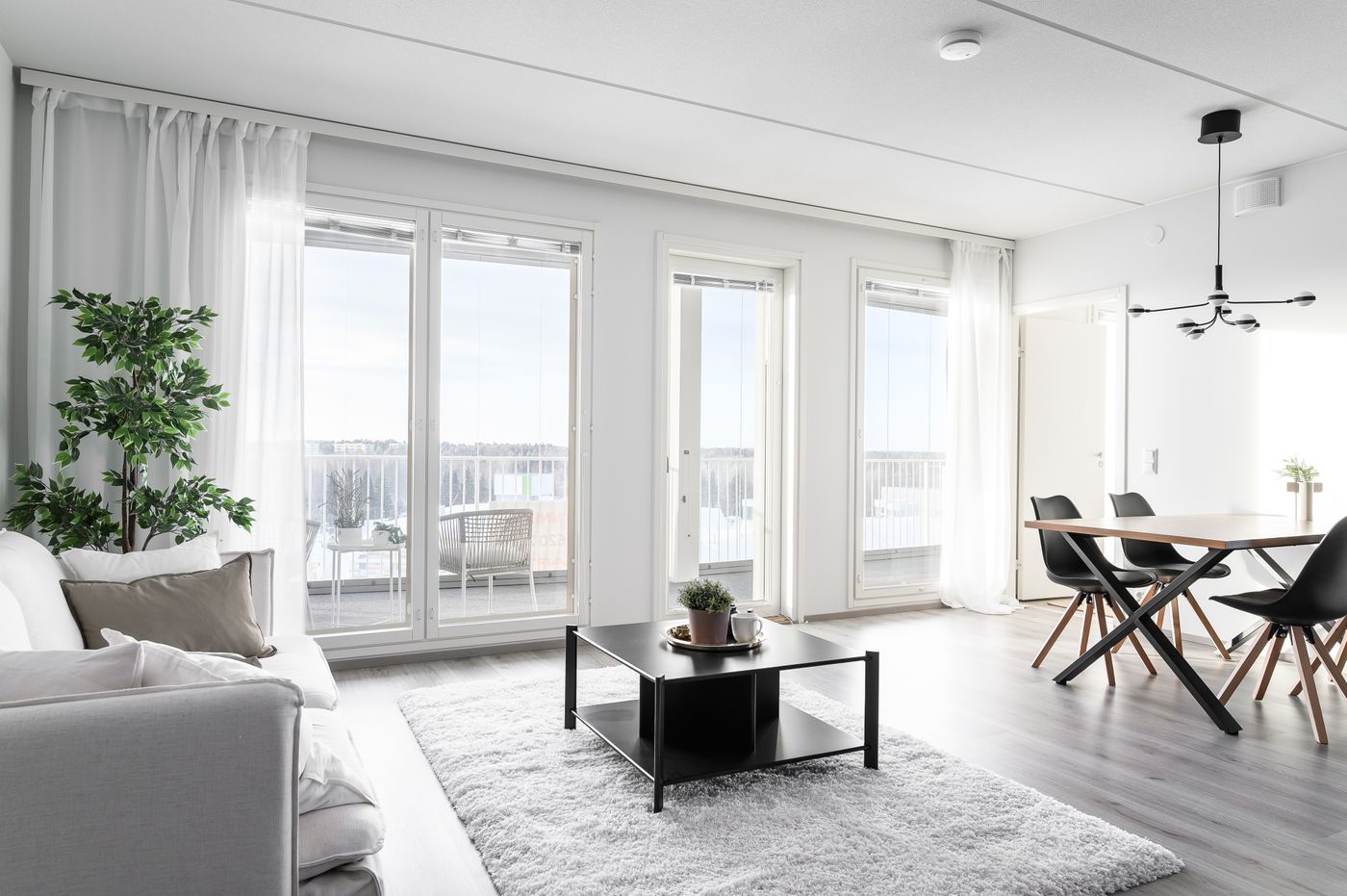 Kuva vastaavankokoisesta asunnosta. Materiaalit voivat vaihdella.