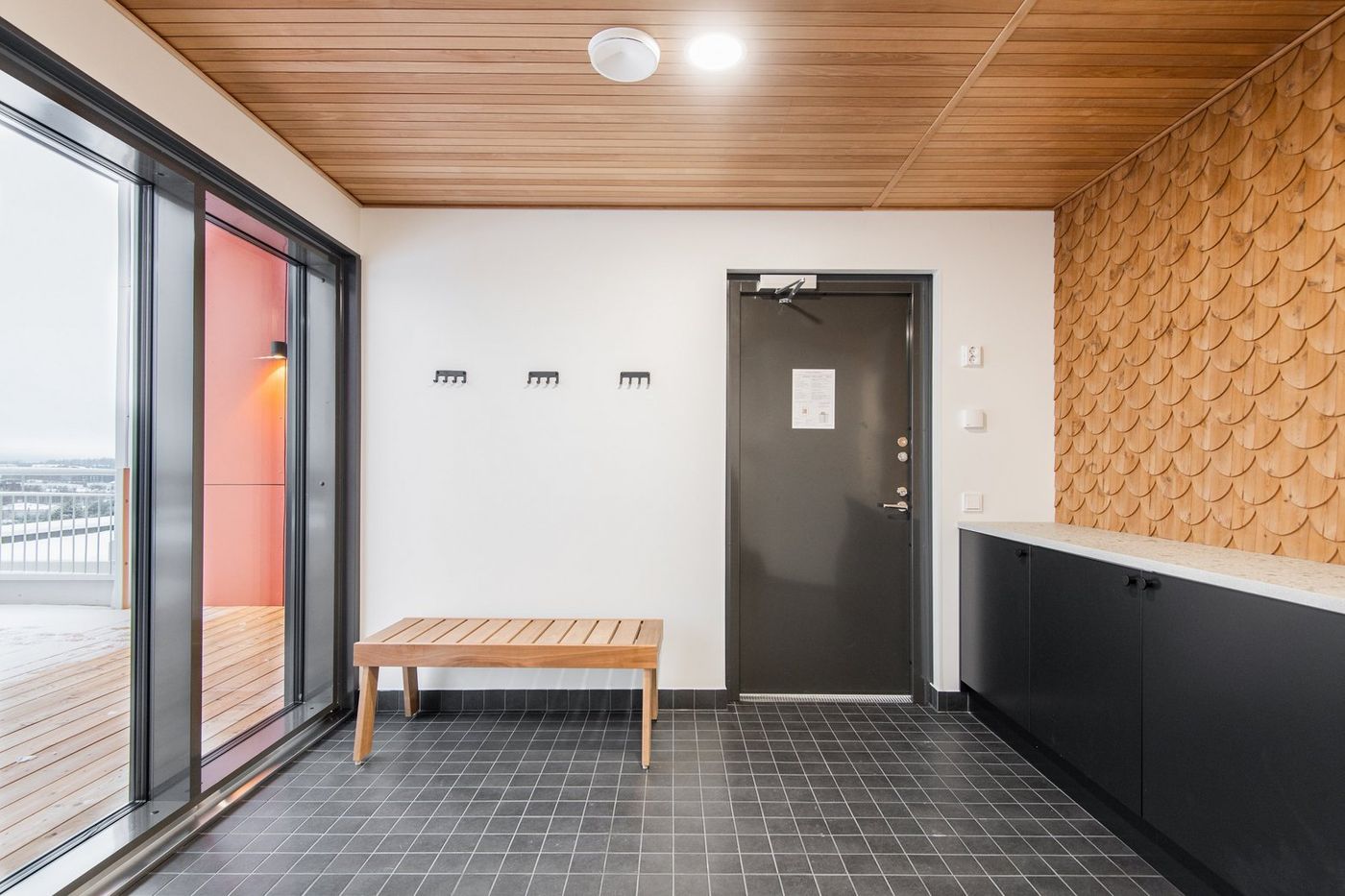 Kuva taloyhtiön saunatilasta