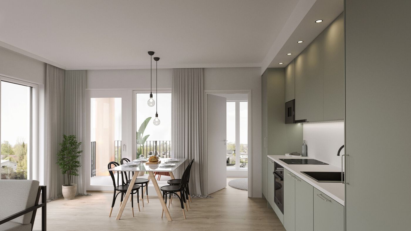 Viitteellinen kuva asunnosta A9, A16, A23 (60m2)