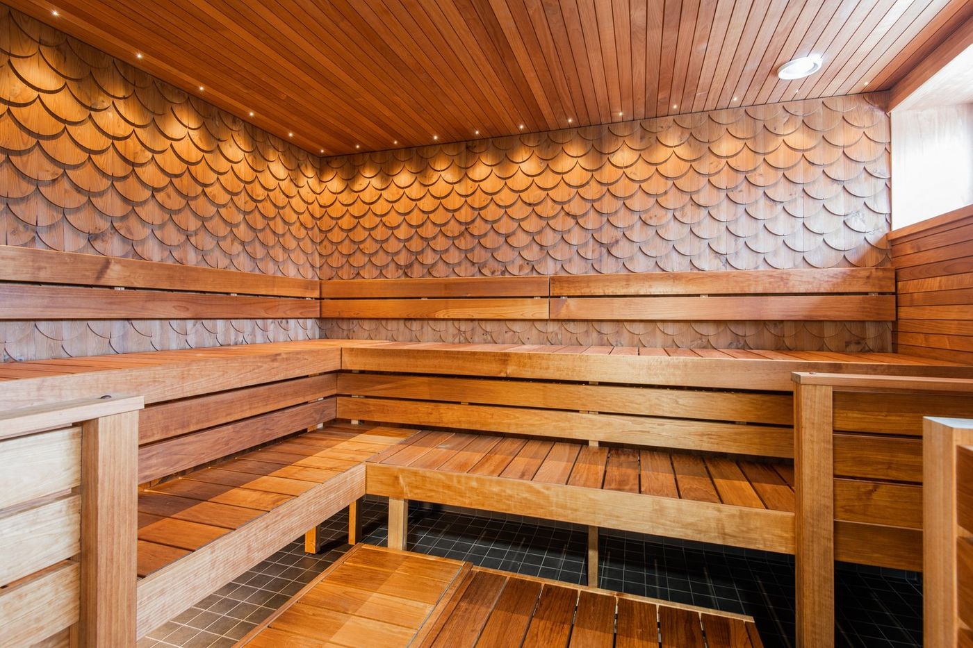 Kuva taloyhtiön saunatilasta