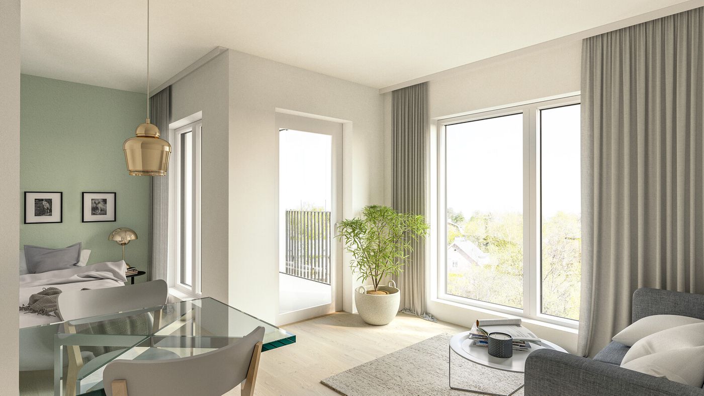 Viitteellinen kuva asunnosta B45, B53 (26,5m2)